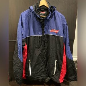 Budweiser Budlight windbreaker jacket Sz Xl